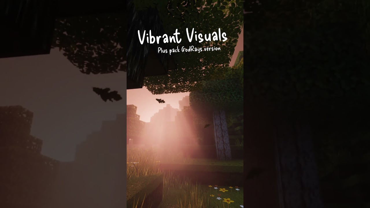 Minecraft Bedrock with RealSource Vibrant Visuals GOD RAYS edition
