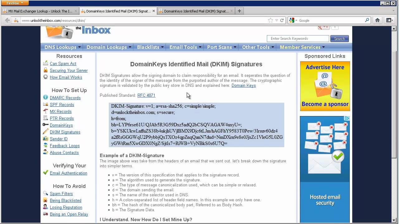 Unlock The Inbox - DNS Lookups - SPF/TXT Records
