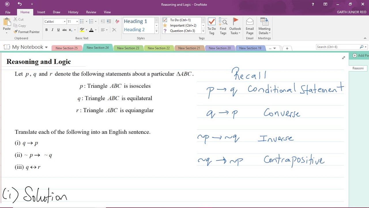 CAPE Pure Mathematics Unit 1 - Module 1: Basic Algebra and Functions - Reasoning and Logic