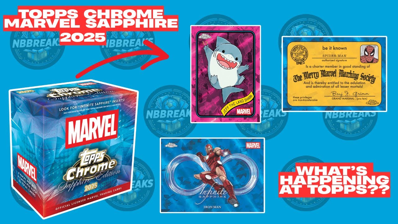 ОТКРЫВАЕМ **СОВЕРШЕННО НОВУЮ** ВЕРСИЮ MARVEL TOPPS CHROME SAPPHIRE