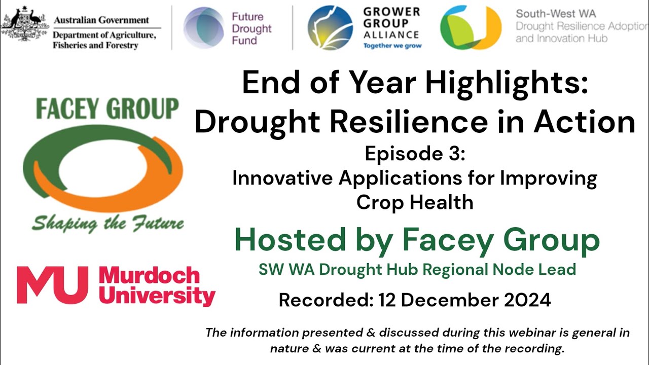 WEBINAR SERIES - End of Year Highlights: Drought Resilience in Action (Episode 3)