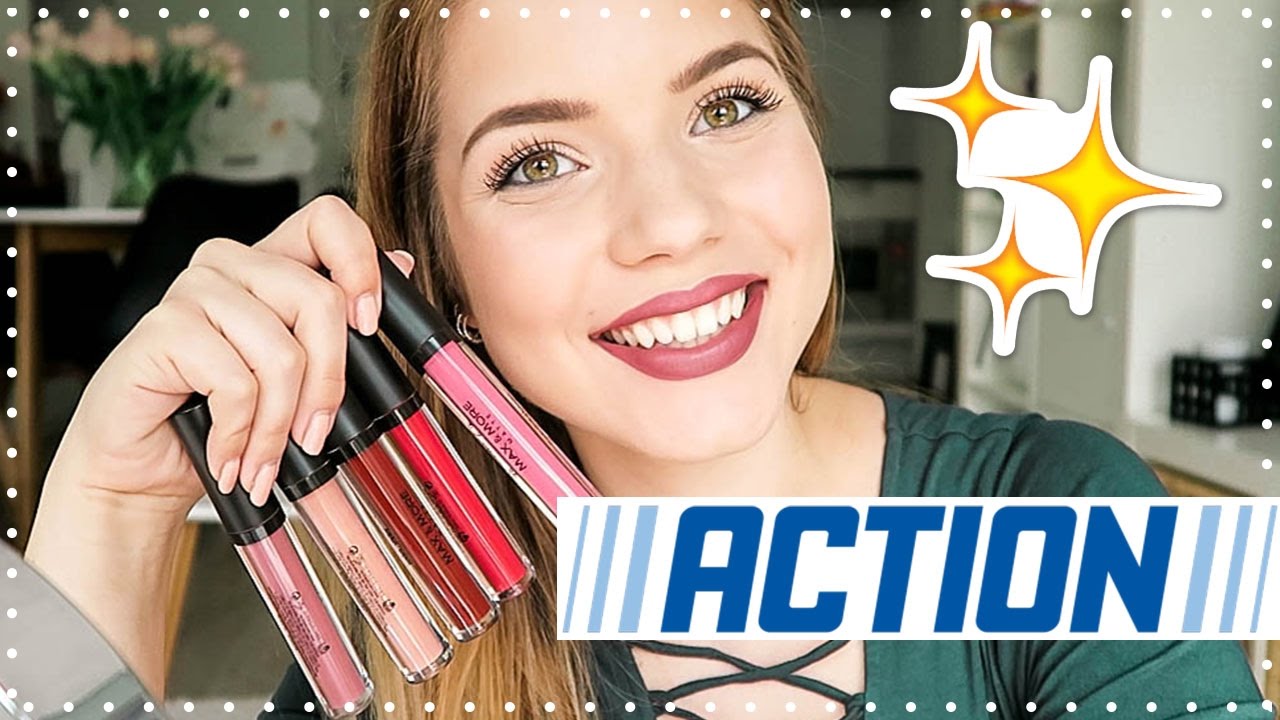 €1 ACTION MATTE LIPSTICK TEST! 💄 | Kristina K ❤