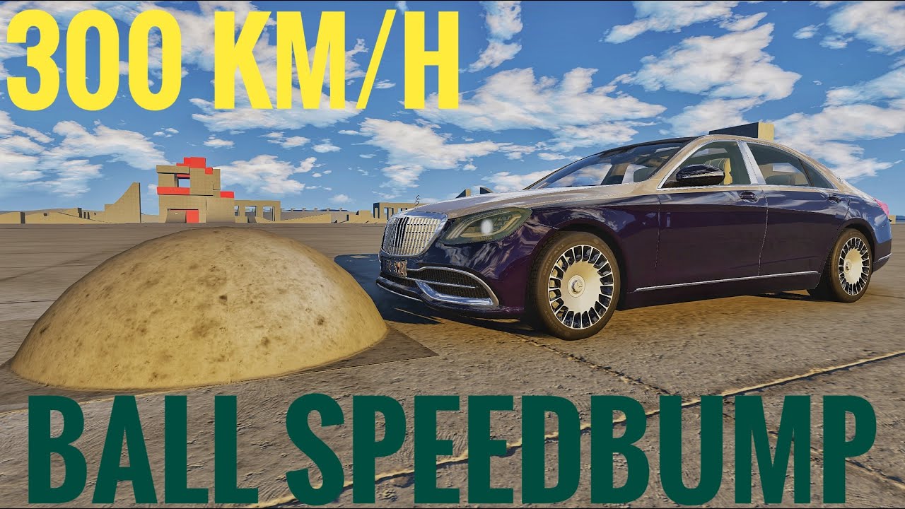 Cars VS Concrete Ball Speed Bump | BeamNG Drive #1