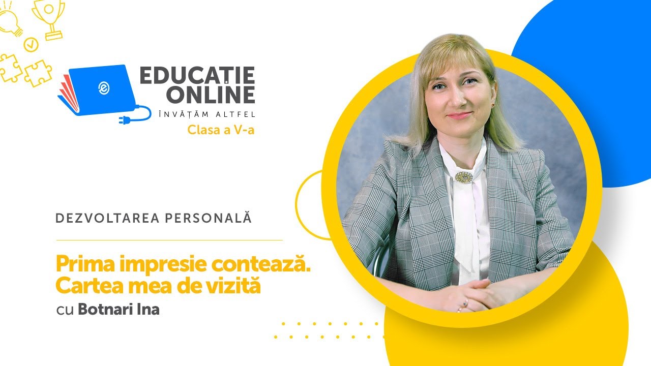 Dezvoltarea personală, Clasa a V-a, Prima impresie contează. Cartea mea de vizită