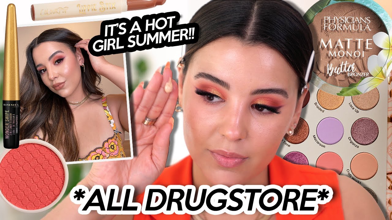 DRUGSTORE SUMMER MAKEUP TUTORIAL using affordable products! *Quick and Easy Look for Summer*