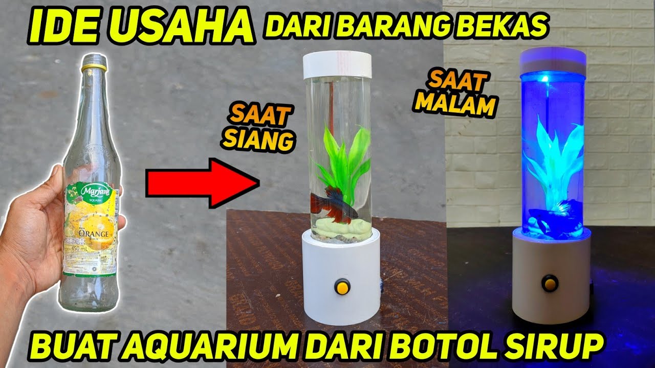 Cara buat Aquarium dari botol sirup
