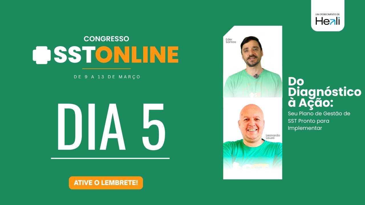 Congresso SST Online - Dia 05, com Léo Louza e Eder Santos