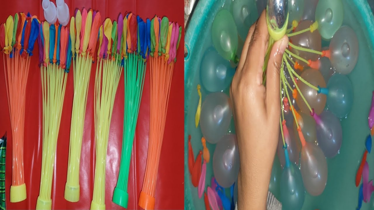 3 Minutes Satisfying With Unboxing Magic Balloon ASMR Video || Opening Holi Water Balloon Mix Colour