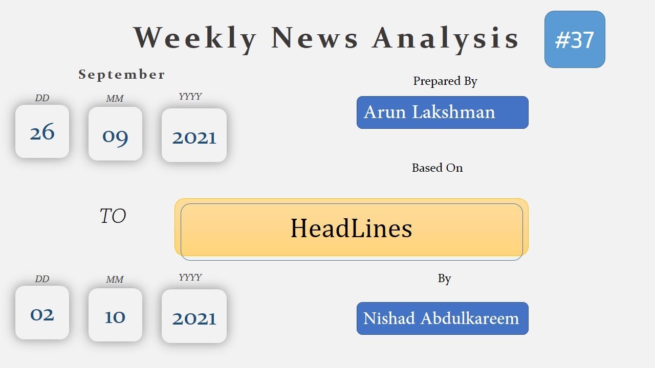 HeadLines - Weekly News Analysis #37