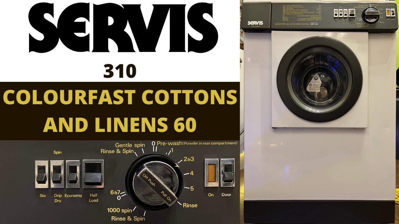 Servis Slimline Electronic 310 Washing Machine - [2] Colourfast Cottons And Linens 60