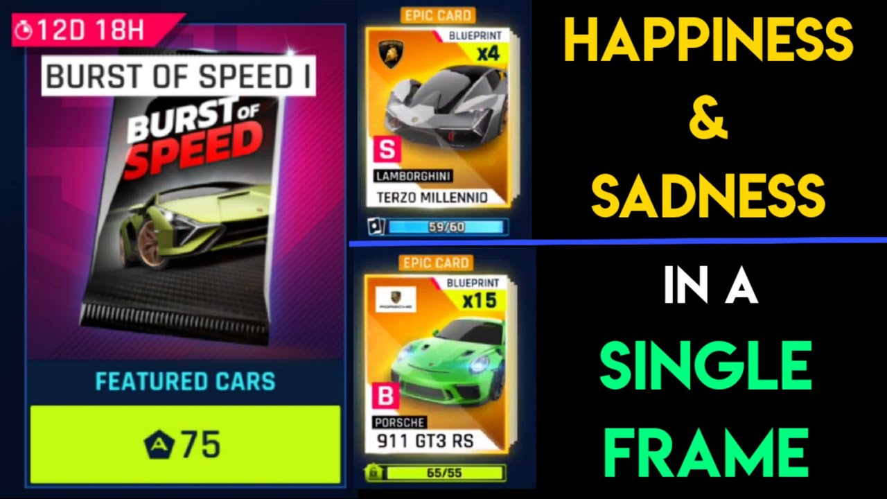 Asphalt 9 | Burst of Speed Packs Opening | Hard Luck on BOS Packs | Drop rate Check
