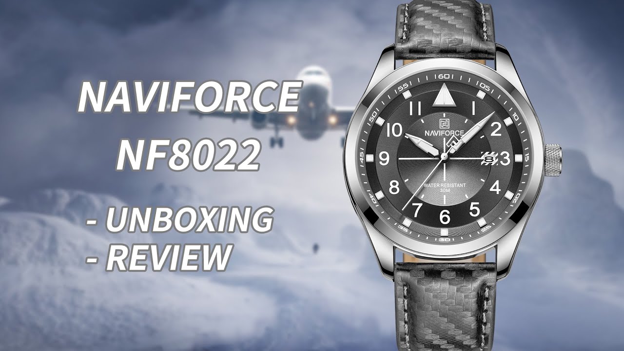 ОБЗОР РАСПАКОВКИ | Мужские часы NAVIFORCE NF8022, кварцевые, с календарем, кожаным ремешком (Pilo...