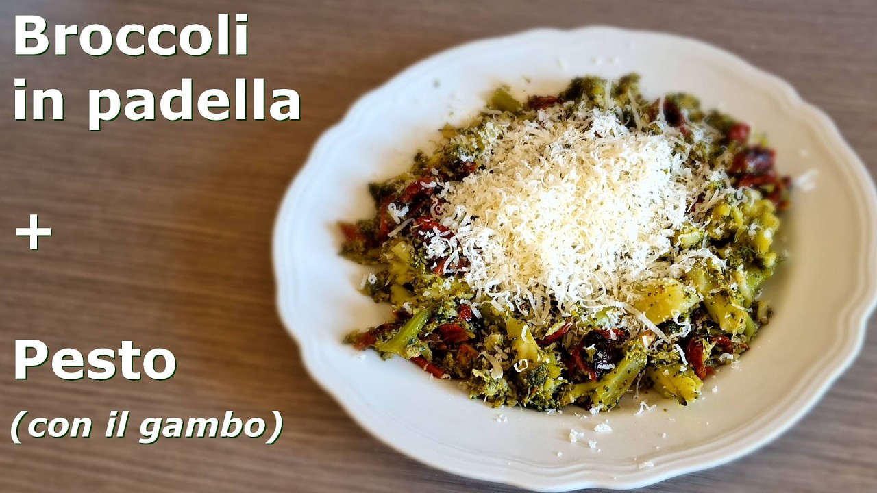 BROCCOLI & POMODORI SECCHI: Il contorno salutare che non ti aspetti (+ Pesto di gambi)