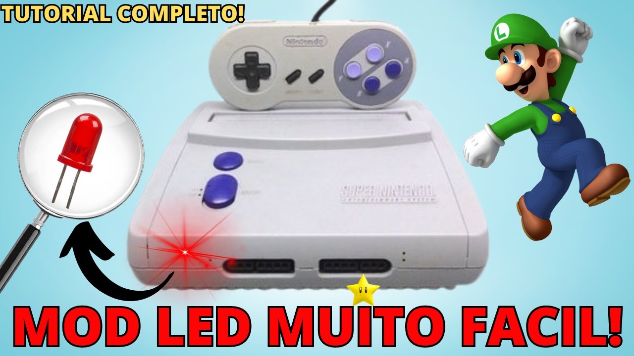 [COLOCANDO LED] NO SUPER NINTENDO BABY ...Tutorial Completo!...