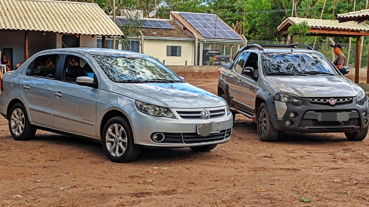 VOYAGE 1.6 POWER VS FIAT STRADA ADVENTURE 1.8 16V!! QUEM SERÁ QUE LEVA!!