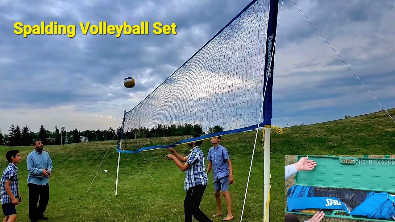 Quick Setup And Review Spalding Volleyball Compelete Net Set, What Inside Green box