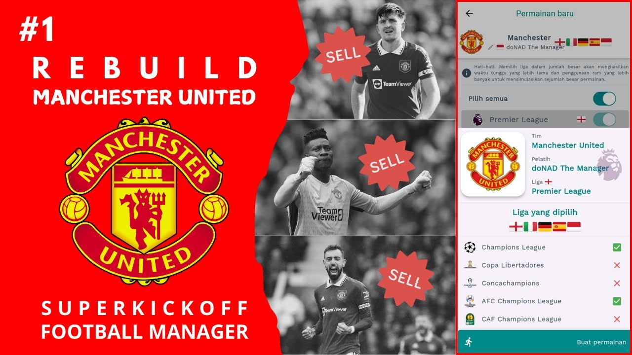 REBUILD MANCHESTER UNITED PART 1 | SUPERKICKOFF FOOTBALL MANAGER