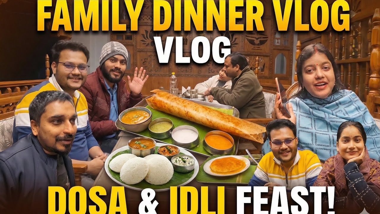 Best South Indian Food with Family! 🍛 Masala Dosa & Sambar Idli | Food Vlog