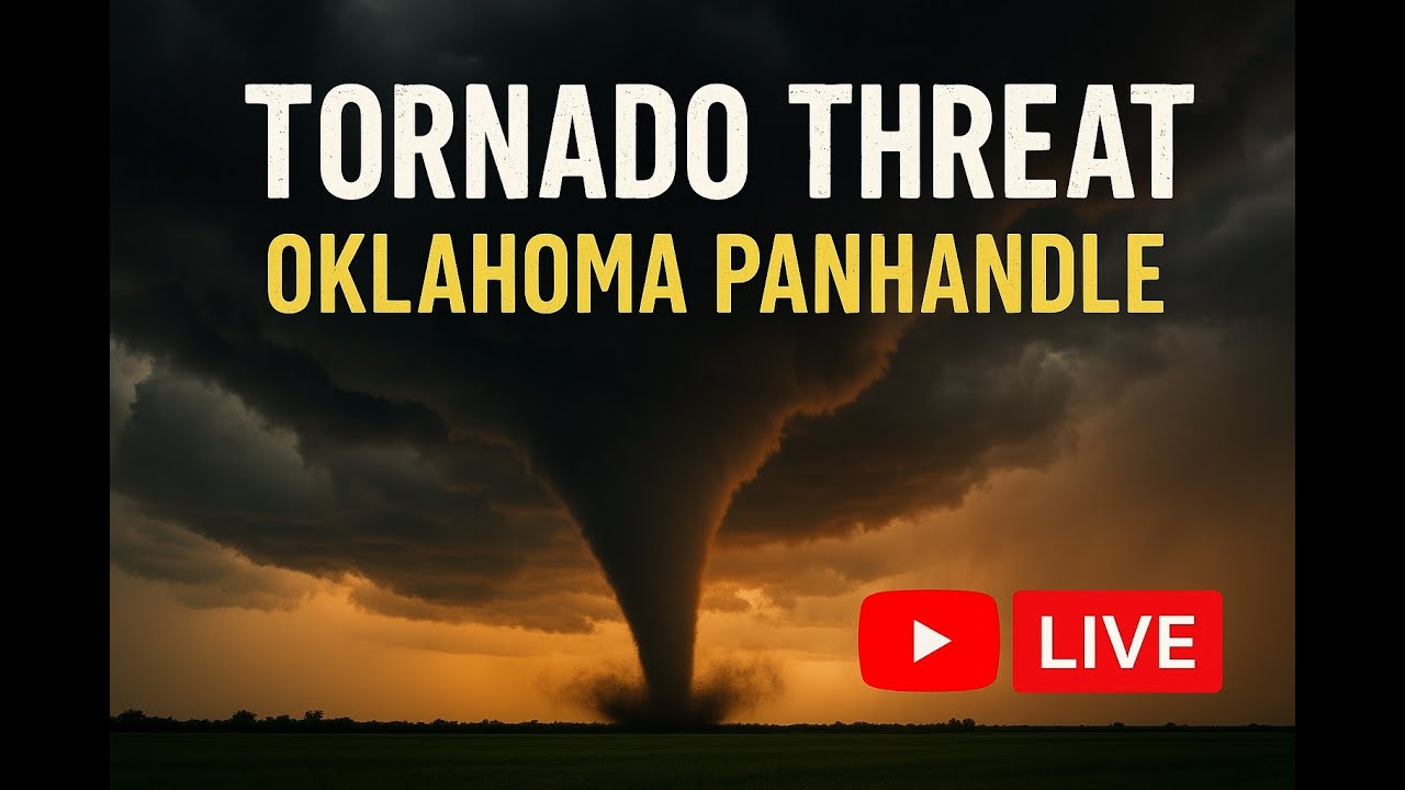 Tornado/Hail threat on the OK/KS Border-LIVE STORM CHASING  #tornado #stormchasing