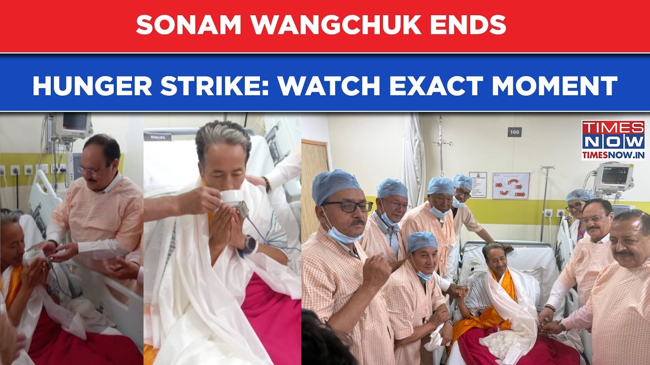Sonam Wangchuk Ends His Hunger Strike After 26 Days Amid CJP Protest: WATCH Exact Moment