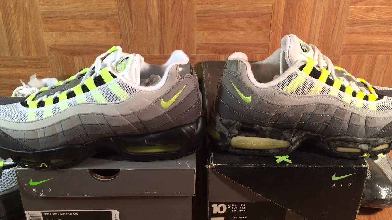 ShoeZeum Comparing OG 1995 Nike Air Max 95s With 