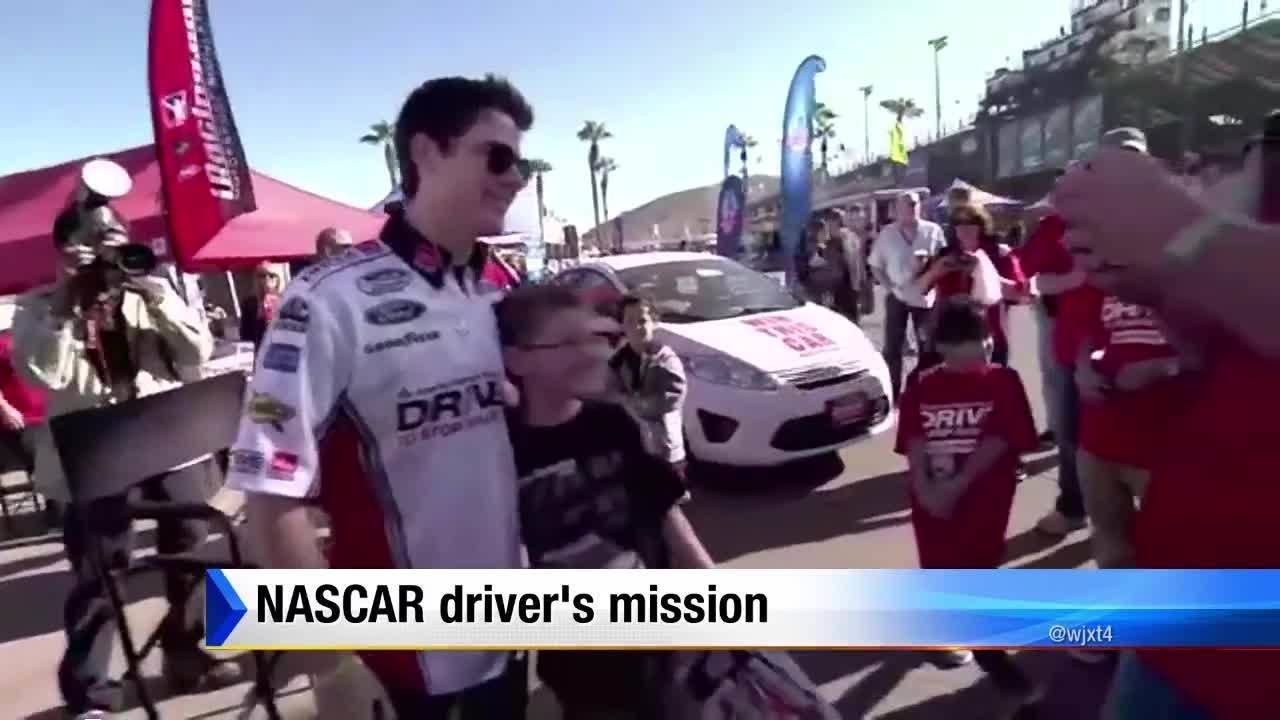 NASCAR driver's mission