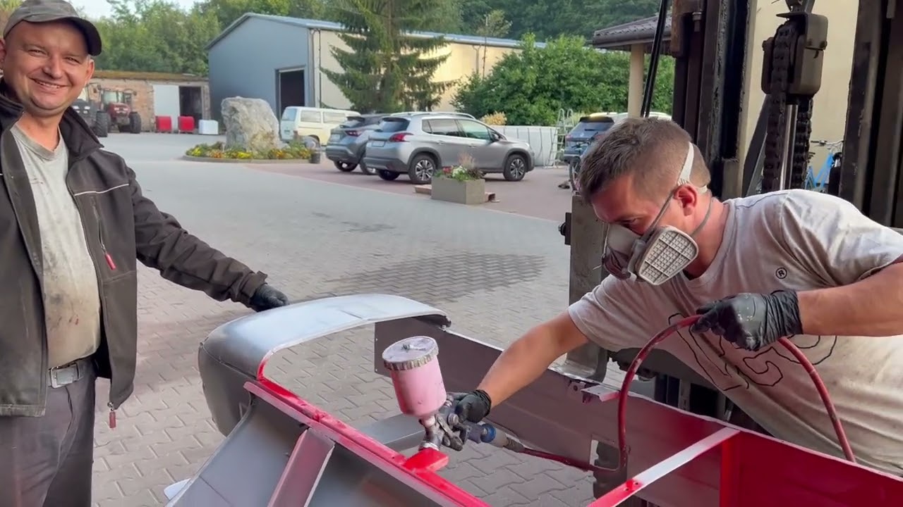 Malowanie maski 3P. Wieczorny oprysk ziemniaków. Case IH Steiger 9350. Naprawiona instalacja.