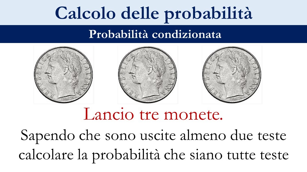 1.4 Probabilità lancio monete - Probabilità condizionata - La risposta non è 50%