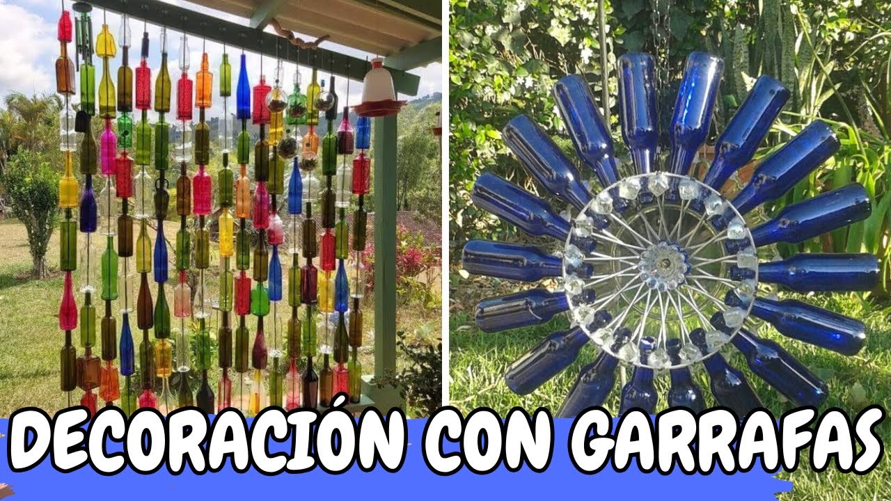 DALE NUEVA VIDA A TU JARDÍN USANDO BOTELLAS DE VIDRIO ♻️