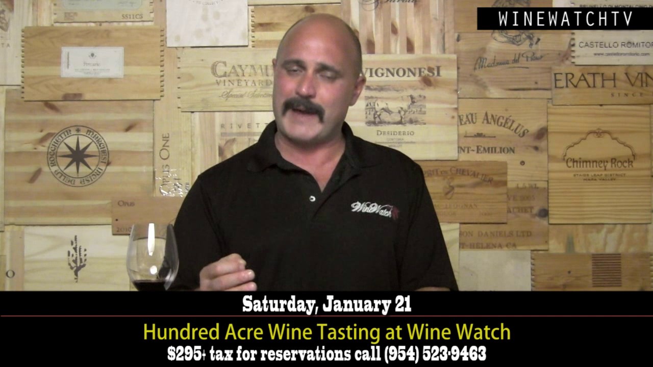 Hundred Acre Wine Tasting at Wine Watch