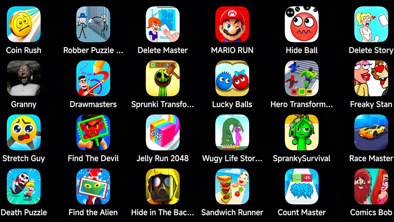 Freaky Stan, Spranky Survival, Comics Bob, Death Puzzle, Scary Little Prankster, MISMAX GAMING