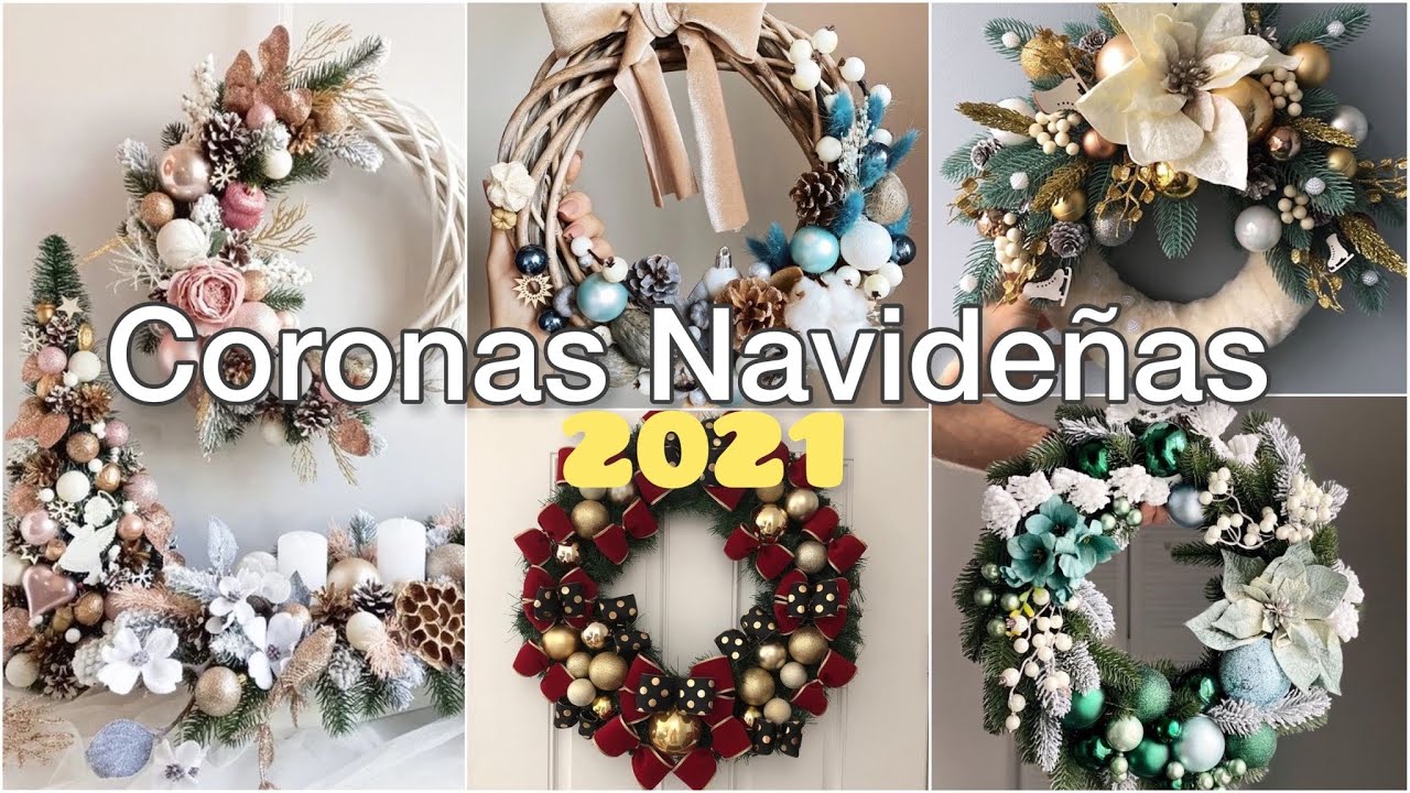 50 IDEAS DE CORONAS NAVIDEÑAS ELEGANTES 2021/TENDENCIA en DECORACIÓN para NAVIDAD ESTILOS Y COLORES