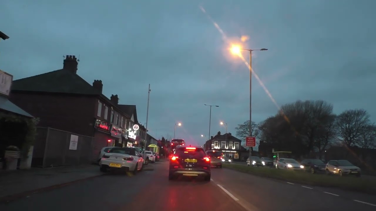 Driving On Valley Road A506, Longmoor Lane A506 & Walton Vale A59, Liverpool, Merseyside, England