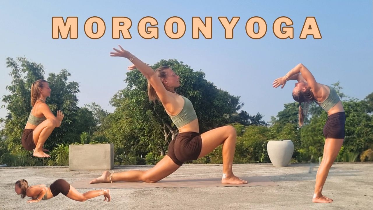 Lugn kort morgonyoga 💭🧘🏼‍♀️💫 may all beings everywhere be happy & free 🤍