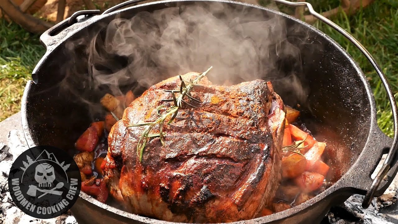 Saftige LAMMKEULE DELUXE im DUTCH OVEN  . Outdoorcooking im ASMR Style