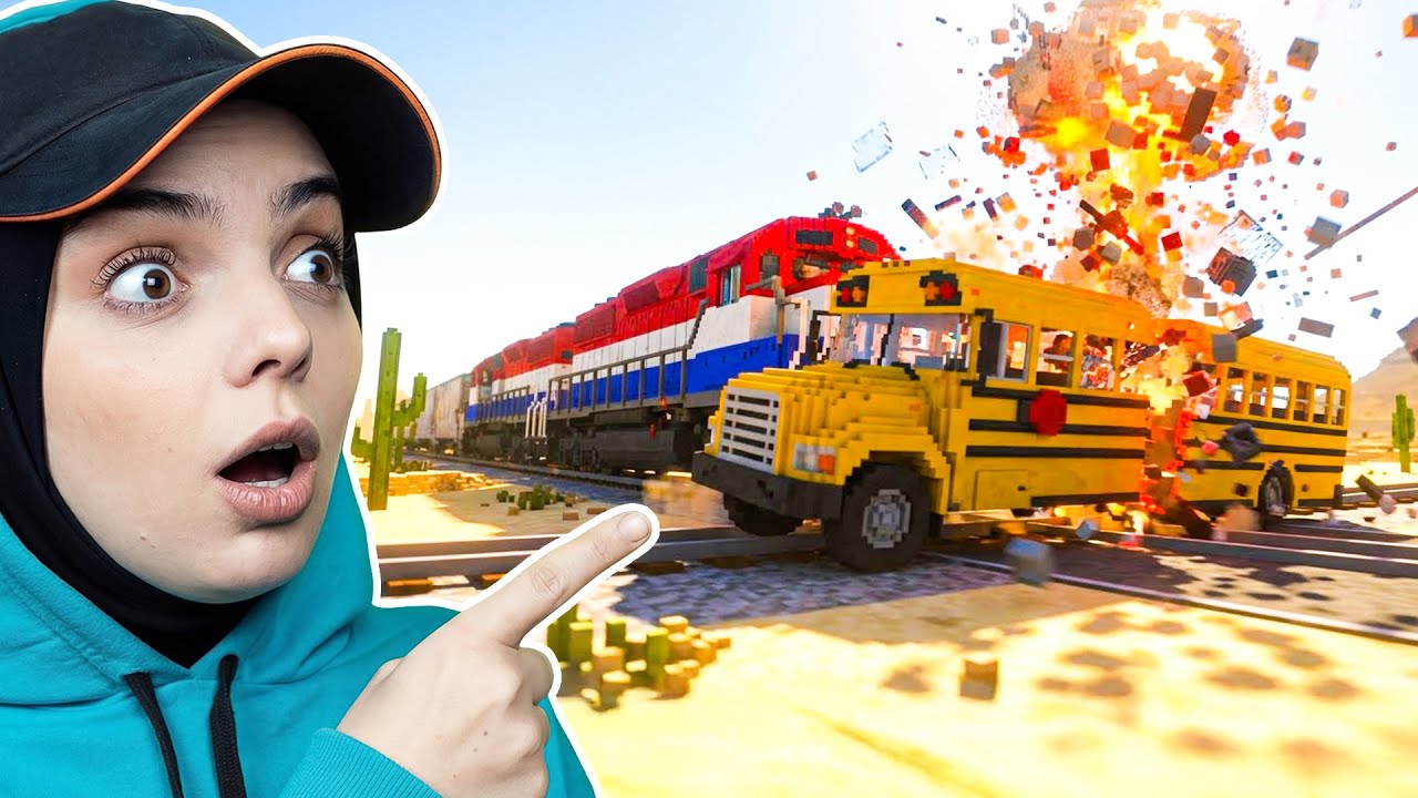 CANAVAR TREN OTOBÜSÜN İÇİNDEN GEÇTİ! 😱💥