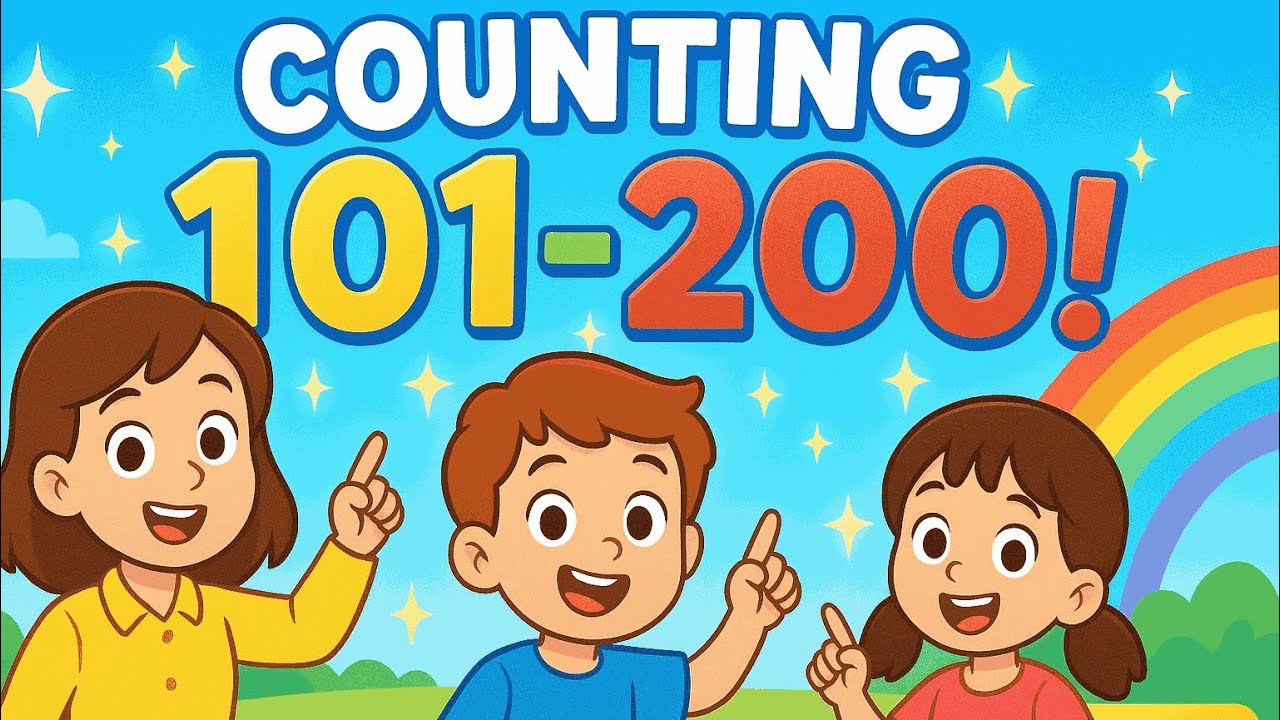 Learn Numbers 101–200 for Kids 🧒🥰| Fun & Easy Counting Practice 🔢🌈