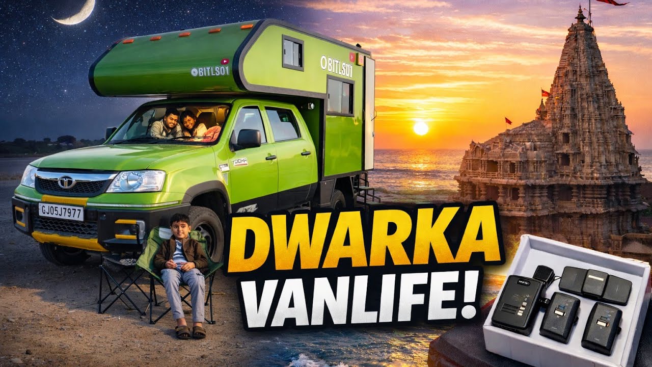 Vanlife Gujarat | Surat to Dwarka Road Trip | Tata Yodha Camper Setup + Digitech Mic Review |Caravan