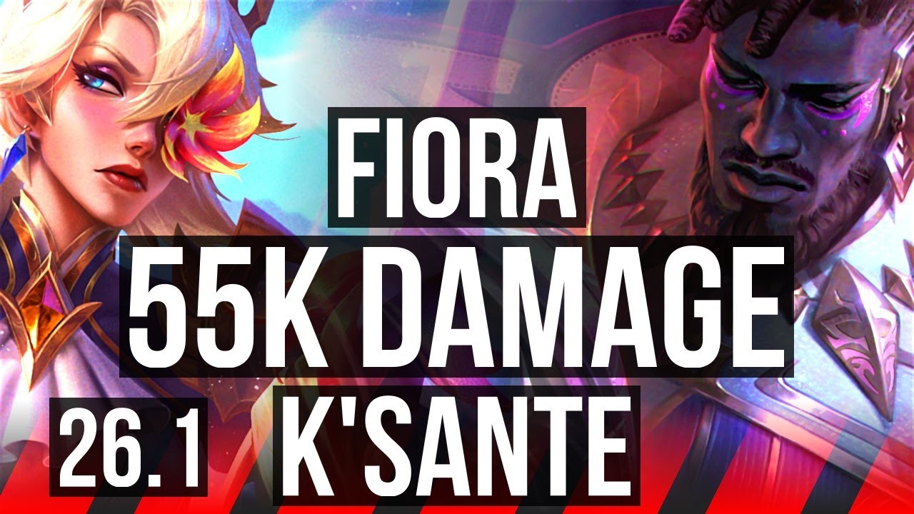 FIORA vs K'SANTE (TOP) | 55K damage | KR Master | 26.1
