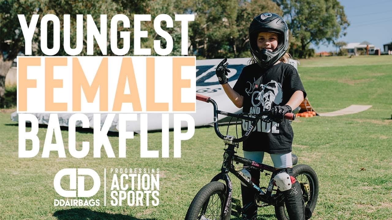 World’s youngest female BMX backflip