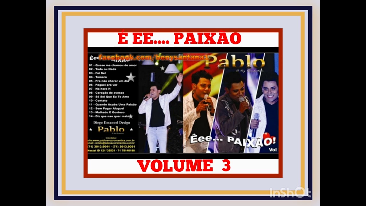 M&Uacute;SICA ROM&Acirc;NTICA POPULAR - ARROCHA - PABLO VOLUME 3 - WWW.YOUTUBE.COM/ @abcdrod .