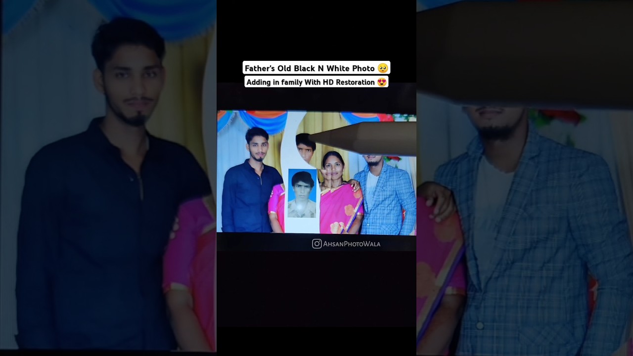 Adding Late Father In Family Photo 🥺 Mother Gift #art  #retouch #manipualtion #song #love #music