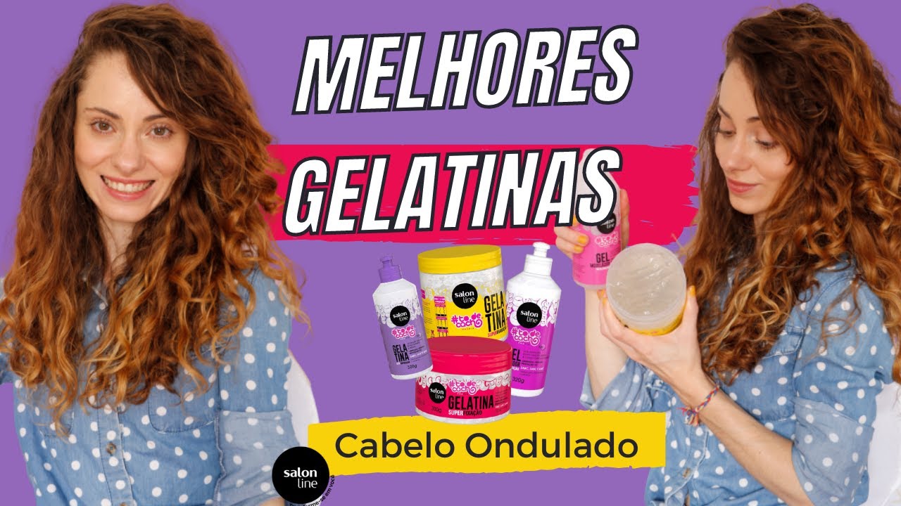 MELHORES GELATINAS da SALON LINE que eu uso no meu CABELO ONDULADO