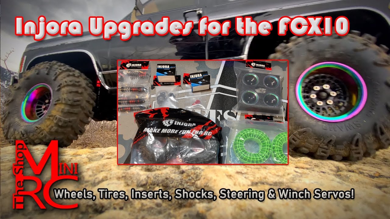 The FCX10 K5 Injora Upgrades! Full Install of Wheels, Tires, Inserts, Shocks, Servo & Winch!