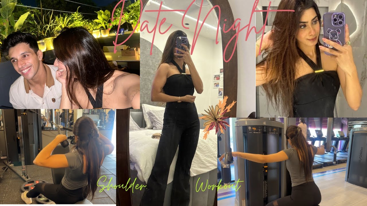 Date night with him 🥰 || Shoulder workout 🏋️‍♀️💪