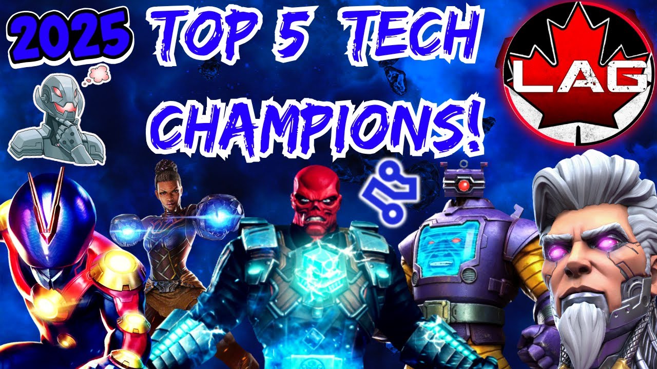 Top 5 BEST Tech Champions In Marvel Contest of Champions Ranked!! Summer 2025 (7⭐ Class Rankings)