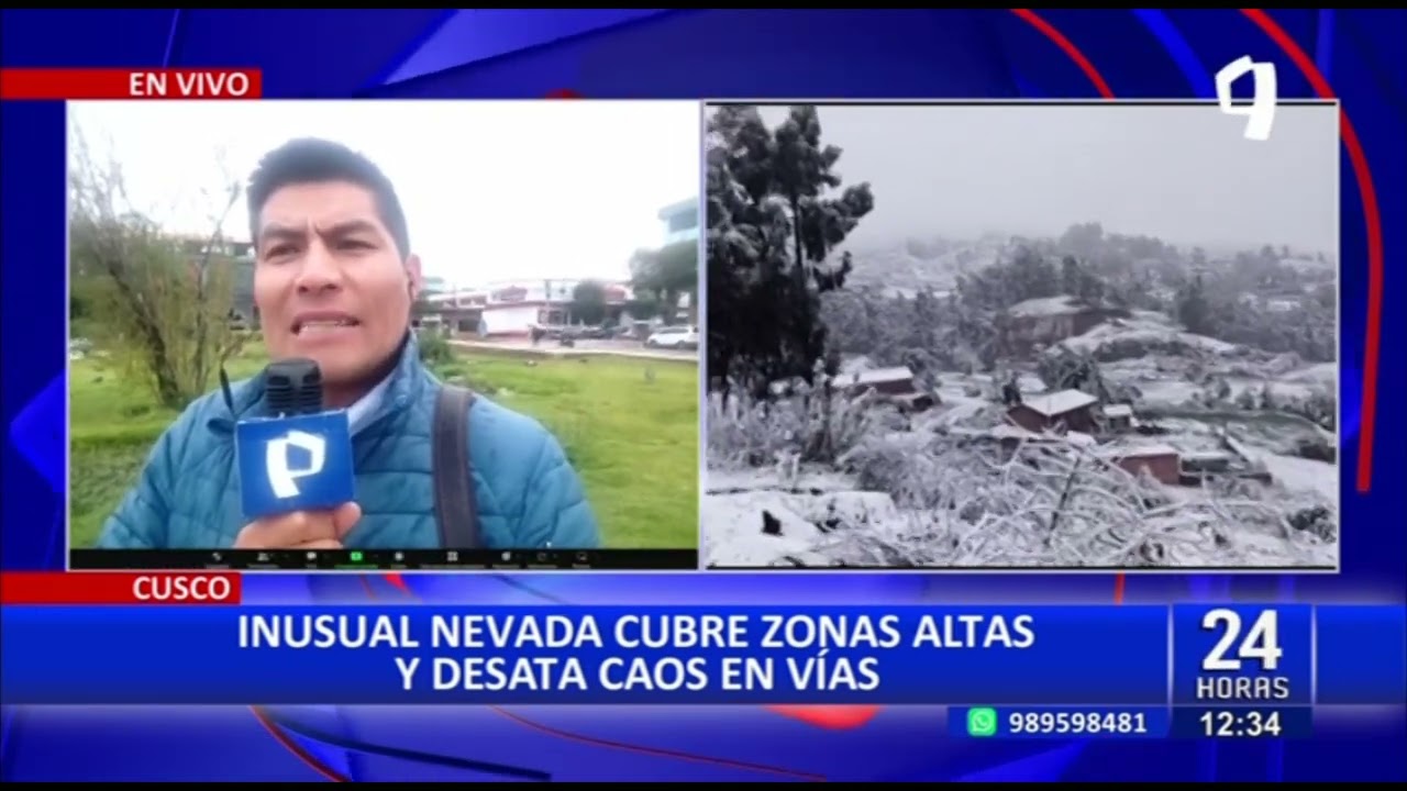 Cusco cubierto de nieve: bajas temperaturas, viviendas y carreteras afectadas