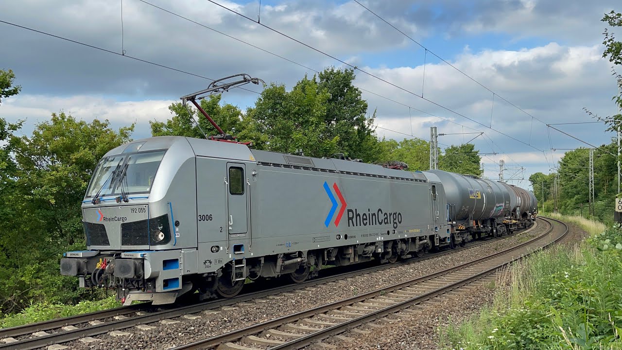 192 055 Rheincargo Smartron m. Kesselwagen Zug VTG Wascosa d. Stuttgart Münster Schusterbahn Vectron