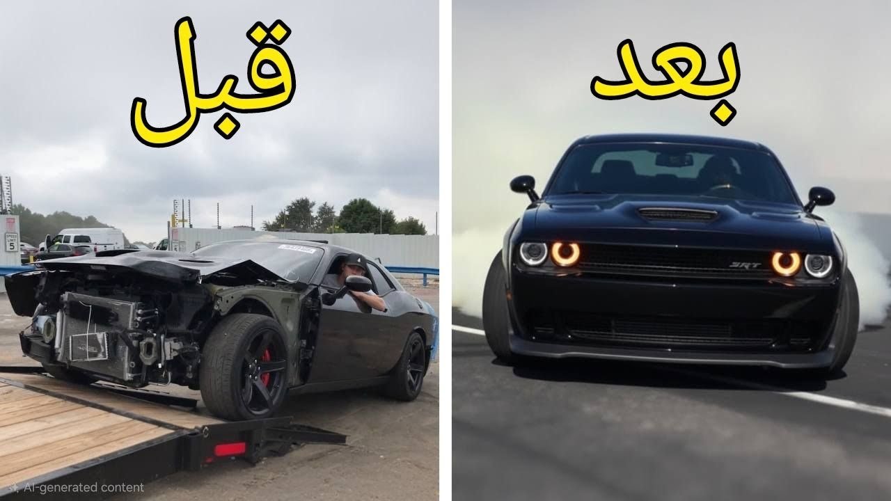 تصليح حادث قوي لدودج تشالنجر هيلكات | Dodge Challenger SRT Hellcat 2017