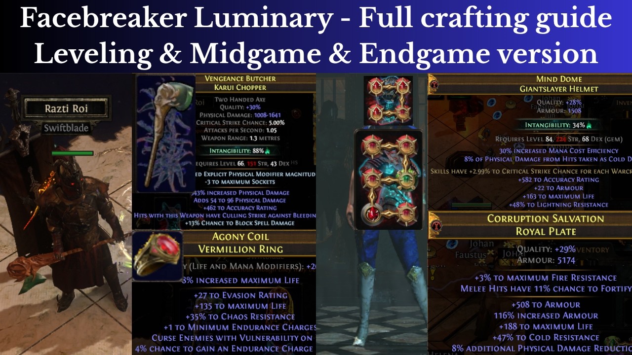 Facebreaker Luminary Full Guide - Crafting - Midgame & Endgame | 3.29 Path of Exile